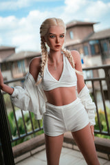 160cm/5ft3 A-Cup Athletic Hybrid Sex Doll with ROS Silicone Head Max #M19