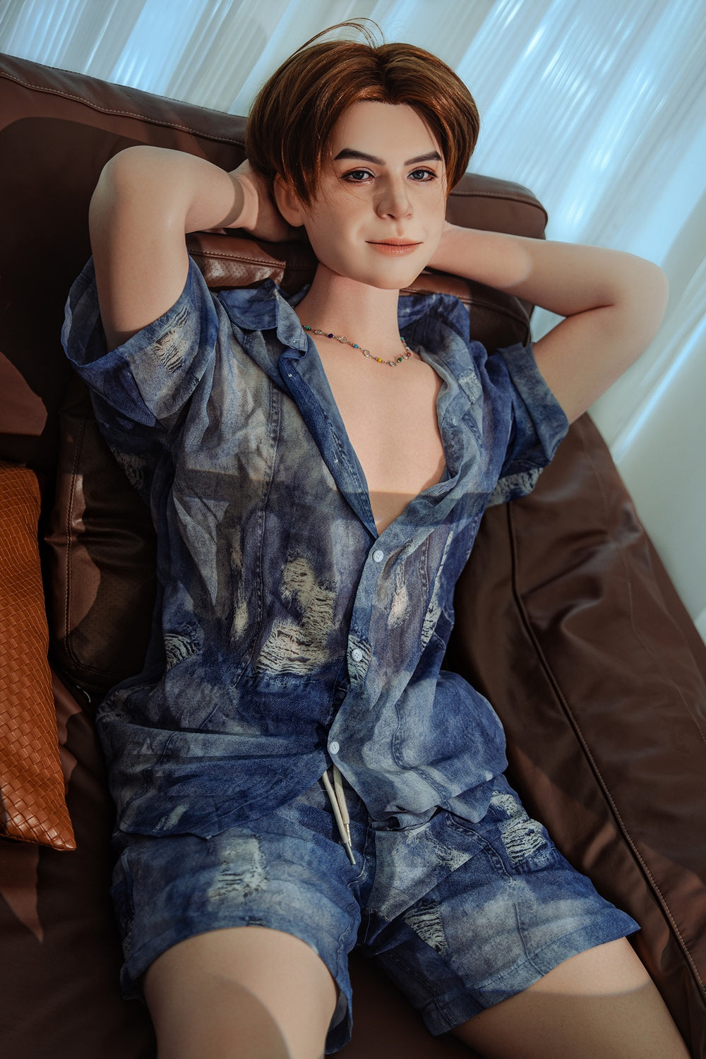 160cm/5ft3 Realistic Full Silicone Male Sex Doll with Automatic Penis Insertion Robert #L1