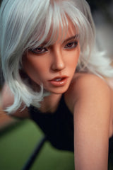 164cm/5ft5 Movable Jaw Hybrid Sex Doll with ROS Silicone Head Tempest #M13