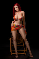 169cm/5ft7 D-Cup Redhead Hybrid Sex Doll wih Silicone Head Victoria #S3
