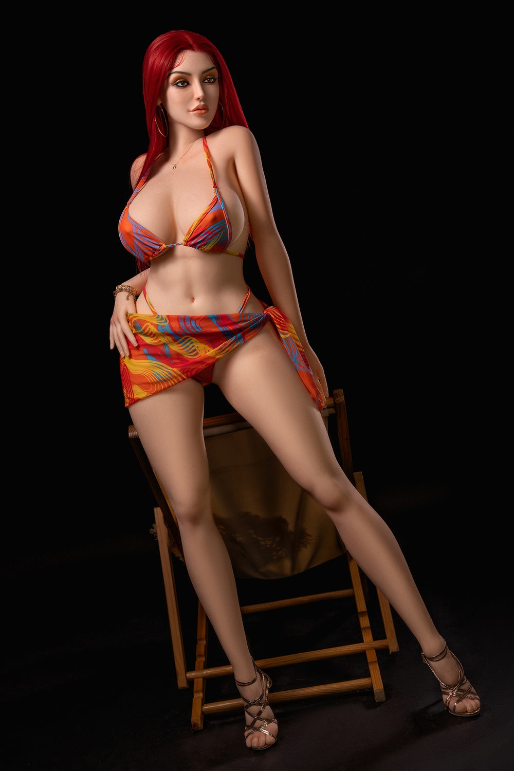 169cm/5ft7 D-Cup Redhead Hybrid Sex Doll wih Silicone Head Victoria #S3