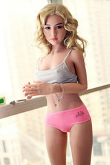 140cm/4ft7 A-Cup Blonde Small Breast TPE Sex Doll Viola #4