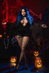 164cm/5ft5 Gothic Succubus Hybrid Sex Doll with Silicone Head Elvira #221