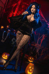 164cm/5ft5 Gothic Succubus Hybrid Sex Doll with Silicone Head Elvira #221