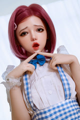 150cm/4ft11 A-Cup European Flat Chest Silicone Sex Doll Emily #291