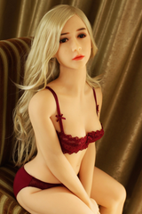 155cm/5ft1 A-Cup Blonde Small Breast TPE Sex Doll Calliope #37